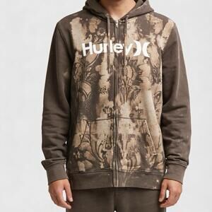 Hurley Hoodie Men Xl Sweatshirt Zip Art Dye
